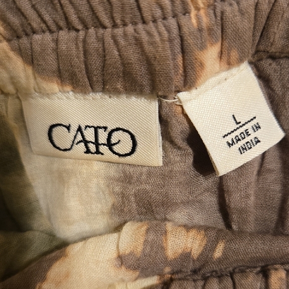 Cato Green Brown Tiered Midi Skirt A-Line - Picture 2 of 7